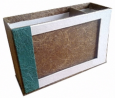 PORTA LPIS E FOTO PAPEL RECICLADO