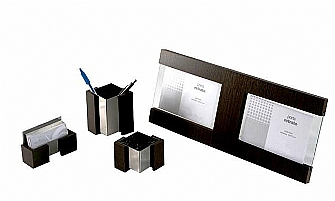 KIT ESCRITORIO MADEIRA CERTIFICADA E ALUMNIO RECICLADO